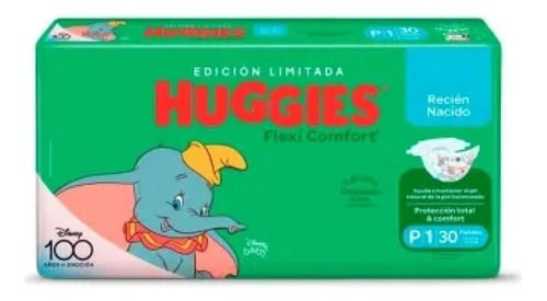 Pañales Huggies Flexi Comfort Talle P Edicion Limitada X30un Género Sin género Tamaño Pequeño (P)