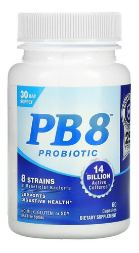 Suplemento em cápsula Nutrition Now  PB 8 probióticos PB 8 em pote 60 un