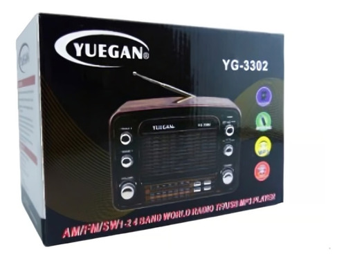 Radio Multibanda Yuengan Mod Yg-3302 Retro Usb-tf Recargable