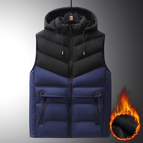 Chaleco L Para Hombre, Chaleco Con Forro Polar, Gorro De ALG