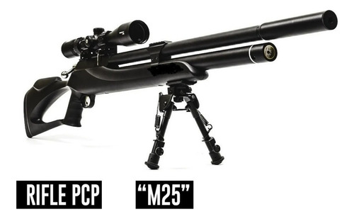 Rifle Pcp M25 + Bipode + Bombin + Mira Calibre 9mm
