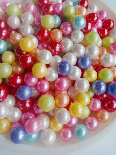 Perlas Multicolor 100g Reposteria Comestibles 8mm