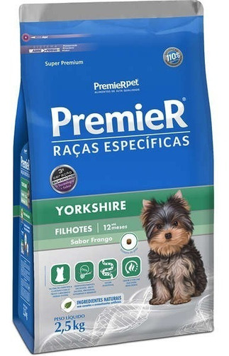 Ração Premier Raças Especificas Yorkshire Filhote 2,5kg