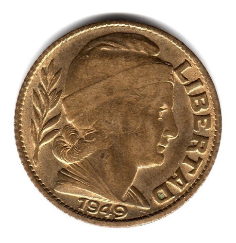 Moneda Argentina 20 Centavos 1949 Torito Cj#203 Excelente