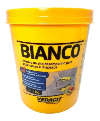 Bianco 1kg Adesivo Aditivo Argamassa Chapisco Fixad Vedacit
