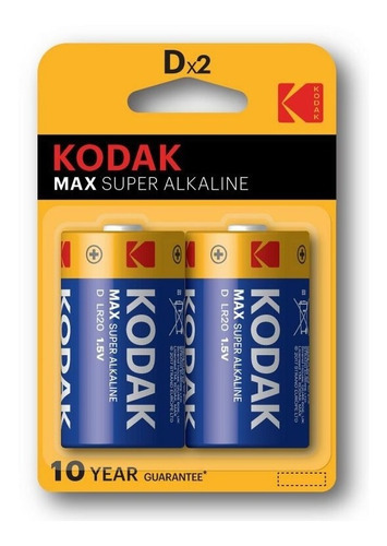 Pilas Baterias Tipo D Alcalinas Kodak 