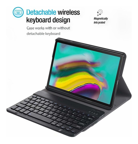 Funda De Piel Con Teclado Para Samsung Galaxy Tab A7 T500