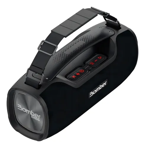 Parlante Bomber BomberBass portátil con bluetooth waterproof negro