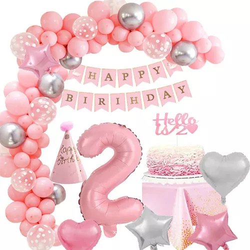 Tarjeta de cumpleaños feliz de 2 años con globos y cintas, 2º