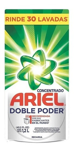 Detergente Ariel Liquido 1200 Ml Doypack Doble Poder