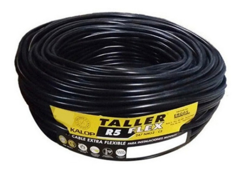 Cable Kalop Tipo Taller 2x6 Mm Tpr Rollo X 20mt