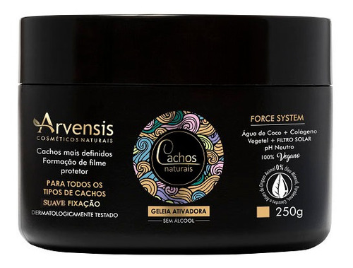 Geleia Ativadora Cachos Suave Fixação Arvensis Vegana 250g