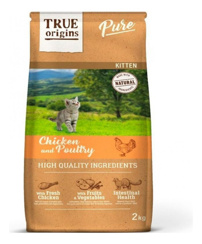 True Origins Cat Kitten Chicken Poultry 2 Kg Alimento Gato