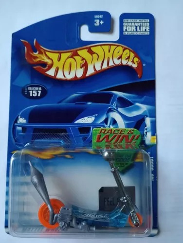 Hot Wheels Diecast Toy Car Mo Scoot Scooter 2001 Patin Azul