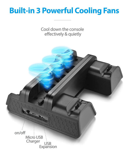 Soporte Y Cargador Vertical, Urwoow, Compatible Con Ps4