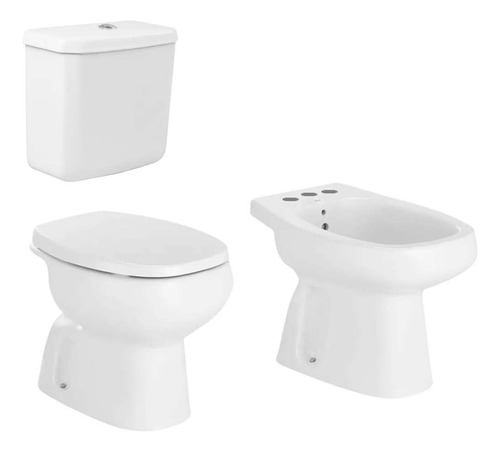 Juego Baño Roca Monaco Inodoro Mochila Doble Descarga Bidet