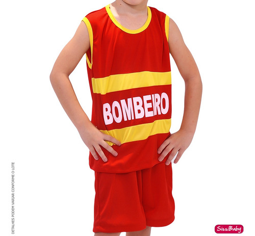 Fantasia Infantil Bombeiro Menino Profissões Festa Escola