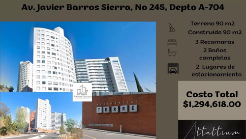 Departamento En La Delegación Alvaro Obregon, Col. Santa Fe, Av. Javier Barros Sierra, No 245, Departamento A-704 Cuenta Con 2 Lugares De Estacionamiento.  Nb10-di