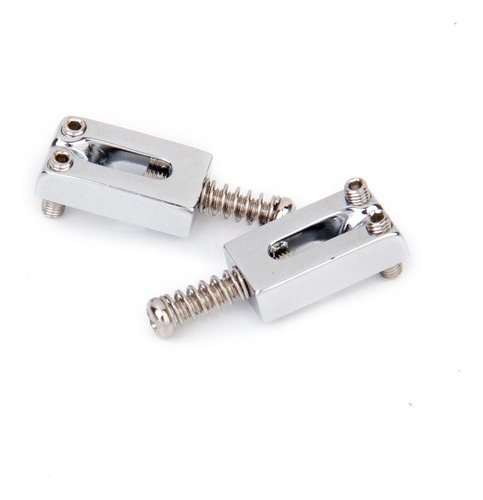 Imagen 9 de 11 de Set 6pcs Sillines De Puente Cromado Para Guitarra Eléctrica
