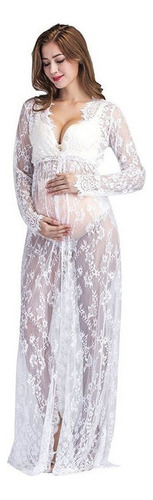 Vestido De Maternidad Bata Sesión Fotográfica Embarazada