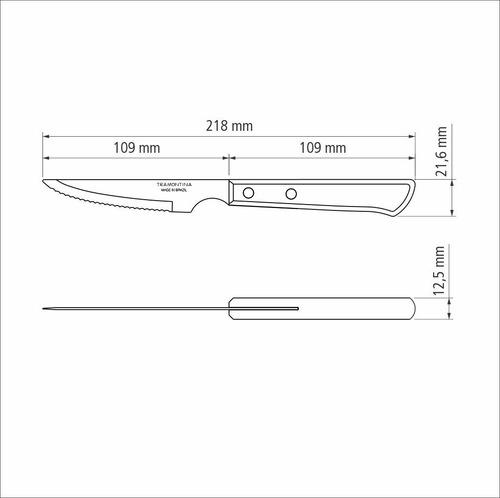 Cuchillo Español Cubiertos Polywood 6 Unidades Tramontina