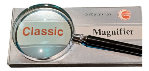 Lupa Magnifier Classic 90 Mm 1.5x Marco Metal Mango Plastico