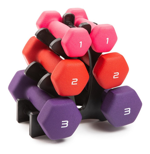 Set 3 Pares Mancuernas Neoprene 12k / Ten Series