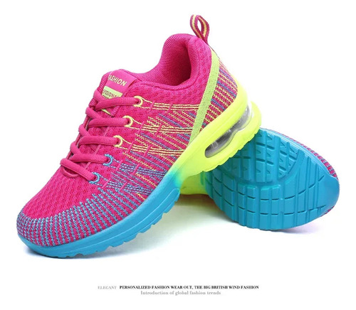 Zapatillas Deportivas Ligeras Para Correr Con Suela De Malla Tejida Para Mujer