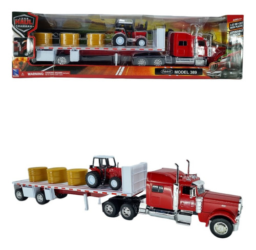 Tráiler Peterbilt Model 389 Plataforma Tractor Esc. 1:32 