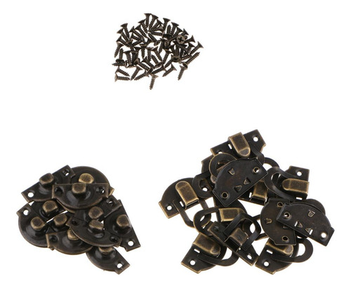 2 X 12 Piezas 27x29mm Hebilla Pestillo Cerradura De Bronce