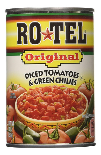 Ro-tel Canned Original, Diced Tomatoes And Green Chilies, 10