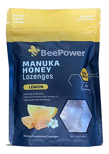 Pastillas De Miel Manuka Beepower | 40 Pastillas Mgo 500+