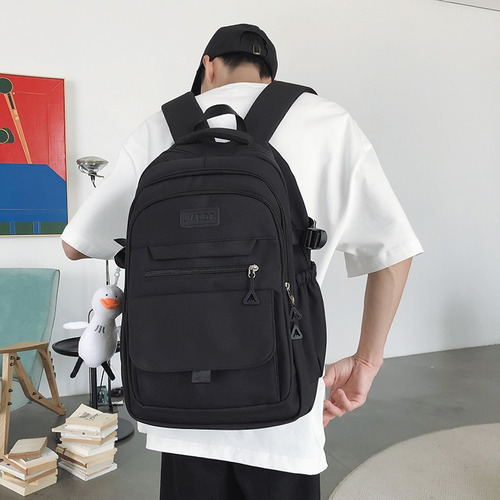 Nueva Mochila Clásica Para Campus, Mochila Impermeable, Bolso De Viaje Para Exteriores, Mochila Para Computadora Portátil De Gran Capacidad. Negro