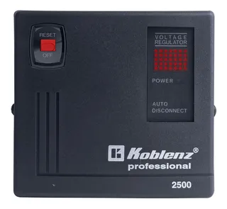 Regulador de voltaje Koblenz Gold ER-2550 2500VA entrada y salida de 120V negro