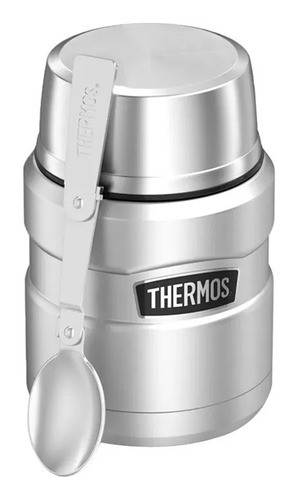 Termo Comida 470ml Acero Inoxidable Plateado King Thermos