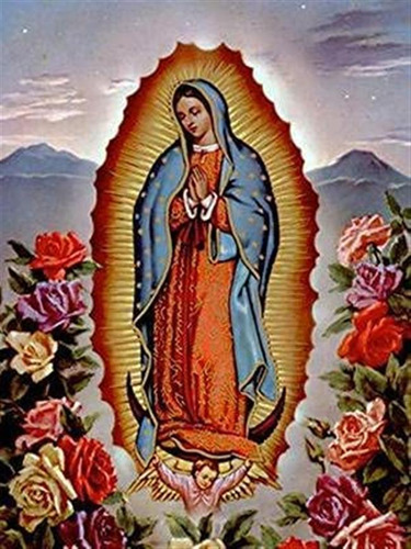 5d Diy Diamante Pintura Virgen María Taladro Redondo Complet