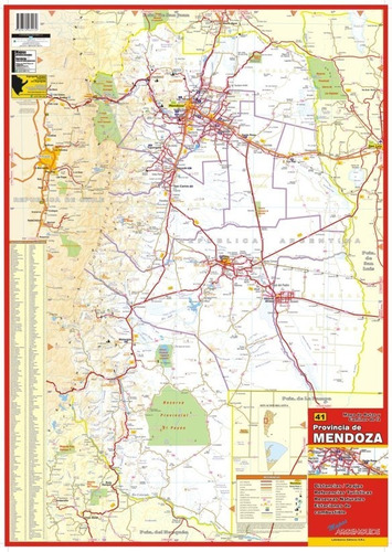 Mapa De Rutas Y Caminos De La Provincia De Mendoza