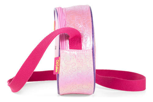 Bolsa Crossbody Cloe Para Niña Diseño Circular Iridiscente Color Rosa