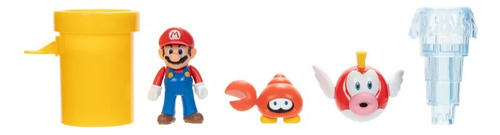 Figura Super Mario Bros Diorama Set Agua + Accesorios