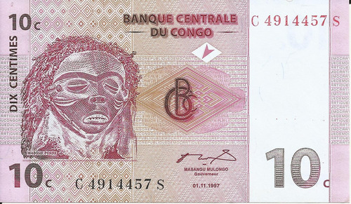 Congo 10 Centimes 1997