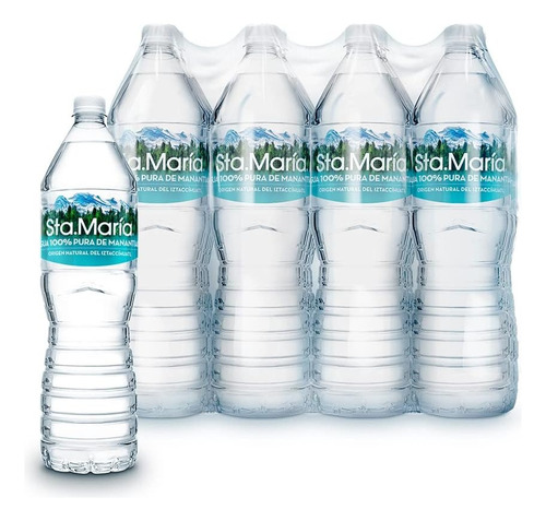 Agua Purificada De Manantial 1.5 Lt, Paquete De 12 Piezas