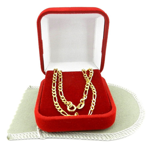 Pulseira Masculina 24cm 3mm Largura Folheado Ouro Pl475 Comprimento 24 Cm Cor Dourado Diâmetro 0