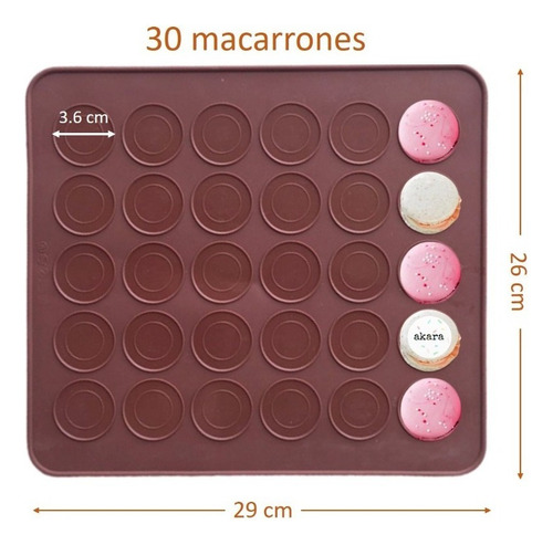 Pack 2 Tapetes De Silicón Para 30 Macarrones