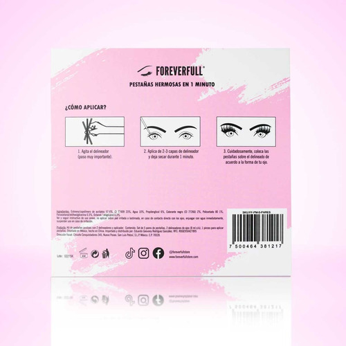 Kit De Pestañas Postizas 3d Magnéticas & Delineador De Ojos