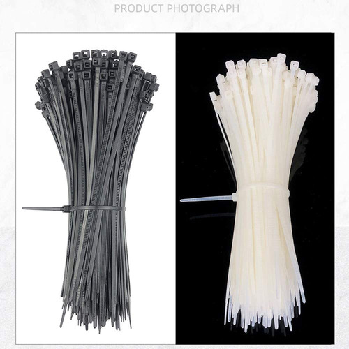 Blancos Lazos Del Cierre Relámpago De 8 Pulgadas 1000 Ziptie