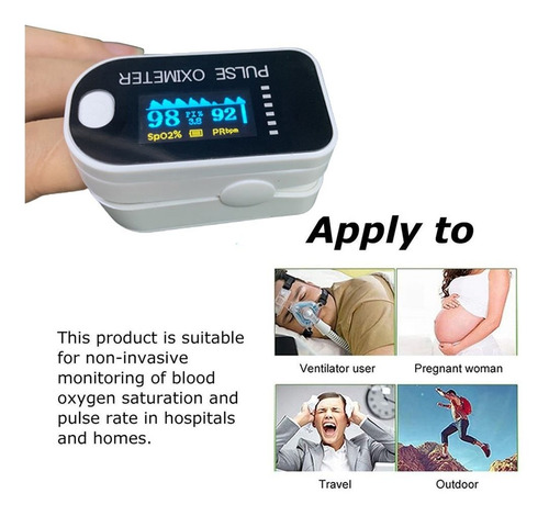 Oled Pantalla Del Dedo Oxímetro De Pulso De Sangre Medical H
