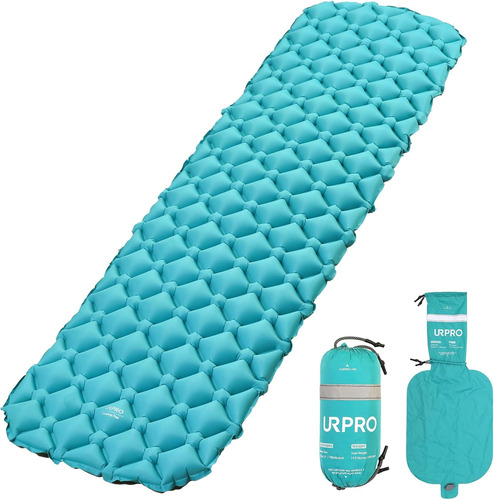 Colchoneta Inflable Para Acampar - Design Ergonomico - Verde