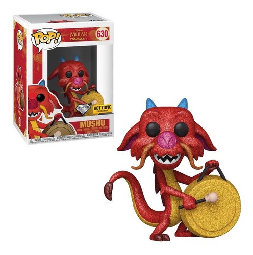 Funko Pop Mushu With Gong #630 Hot Topic Diamond Mulan 