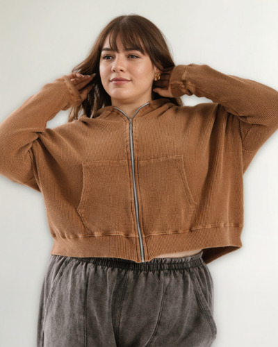 Campera Panal De Algodón Mujer Talles Grandes Marca Valvinna