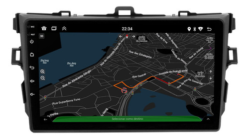 Central Multimidia Toyota Corolla 2009 A 2013 Android 13 9p